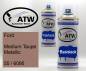 Preview: Ford, Medium Taupe Metallic, 55 / 6095: 400ml Sprühdose + 400ml Klarlack - Set, von ATW Autoteile West.